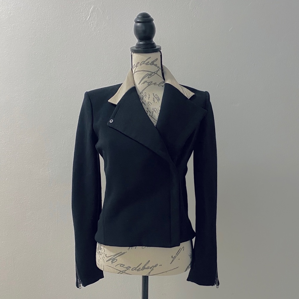 Helmut Lang Jacket with Leather Collar